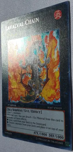 Yugioh 1x Lavalval Chain HA07-EN019 Secret Rare 1st Edition Near Mint - Image 5