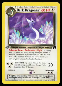 Dark Dragonair 33/82 Uncommon 1st Edition Team Rocket Pokemon Card - Image 1