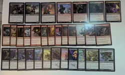Magic the Gathering Goblin themed lot. Rakdos Black/Red. 32 Cards.Lorwyn goblins - Image 1