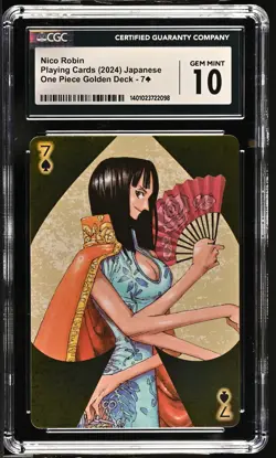 2024 One Piece Japanese Golden Deck Playing Cards Nico Robin CGC 10 - Image 1