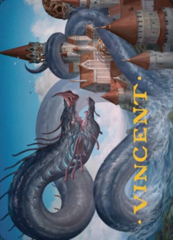 Tolarian Terror Art Card (Gold-Stamped Signature) - Art Series: Dominaria United - Image 1