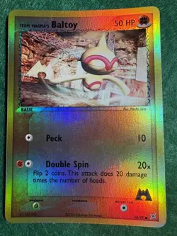 Team Magma's Baltoy 60/95 PL Pokemon Cards Reverse Holo Rare Vintage - Image 4