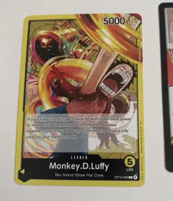 Monkey.D.Luffy EB04-061 SEC Adventure on Kami's Island 4 Cards Holo Yellow Black - Image 3
