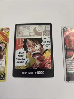 Monkey.D.Luffy EB04-061 SEC Adventure on Kami's Island 4 Cards Holo Yellow Black - Image 4