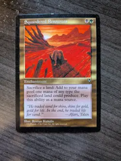 Squandered Resources MTG Magic Visions Card Rare LP Condition - Image 1