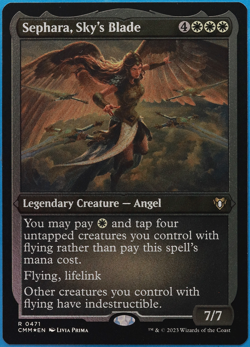 Sephara, Sky's Blade (ETCHED) FOIL Commander Masters MINT (503659) ABUGames - Image 1