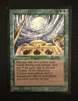Cyclone Arabian Nights Enchantment Regular Uncommon Green Mark Tedin Wizards - Image 1
