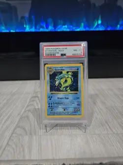 Pokemon Gyarados Base Set Shadowless Holo Rare #6 PSA 8 - Image 1