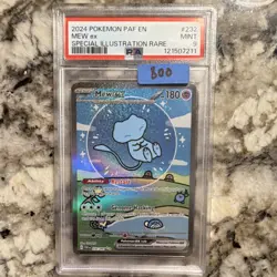 Pokemon Mew ex SV: Paldean Fates 232/091 Special Illustration Rare Holo PSA 9 - Image 1