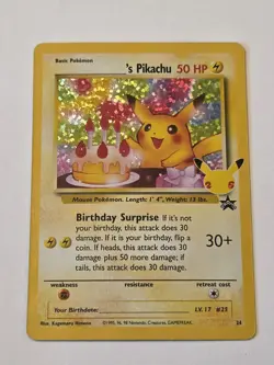 ______'s Pikachu 24/53 Celebrations: Classic Collection Holo POKEMON - Image 1