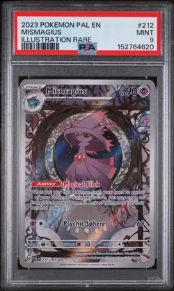 Pokemon Mismagius 212/193 Sv02: Paldea Evolved Illustration Rare Holo PSA 9 2023 - Image 1