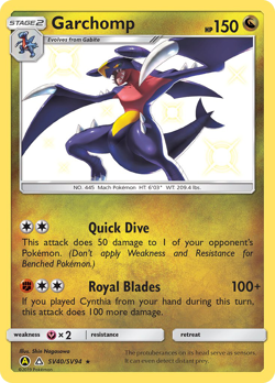 Garchomp SV40/SV94 Shiny Rare Hidden Fates Shiny Vault Pokemon Near Mint - Image 1