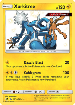 Xurkitree SV14/SV94 Shiny Rare Hidden Fates Shiny Vault Pokemon Near Mint - Image 1
