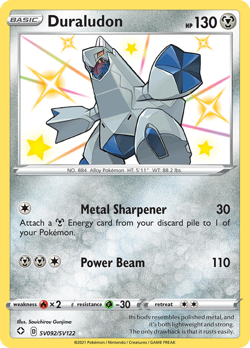 Duraludon SV092/SV122 Shiny Rare Shining Fates Shiny Vault Pokemon Near Mint - Image 1