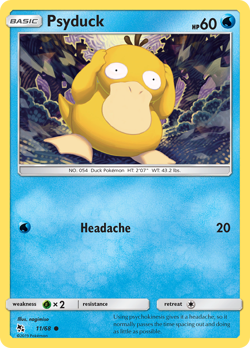 Psyduck 11/68 Common Hidden Fates Pokemon Reverse Holo Near Mint - Image 1