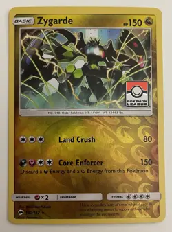 Zygarde 100/147 Pokemon TCG SM Burning Shadows League Promo LP - Image 1