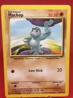Machop 52/102 – 1999 Pokemon Base Set – WOTC – LP - Image 1