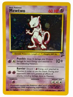 Mewtwo - 10/130 Base Set 2 2000 - WOTC Holo - Pokemon TCG - Image 1