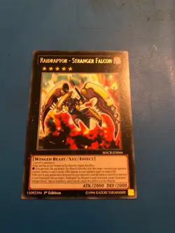 YUGIOH Rare Raidraptor - Stranger Falcon MACR-EN044 1st Edition - Image 1