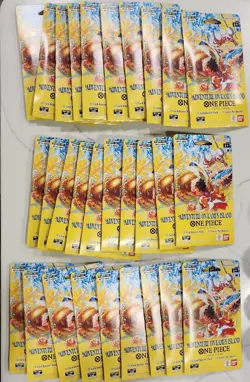 Lot Of 29 - One Piece TCG OP15 EB04 Sleeved Booster Packs - IN HAND - Image 1