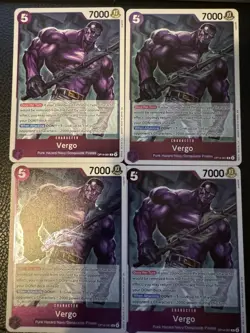 One Piece TCG OP14-061 Vergo X4 Playset Card Game CCG English - Image 1