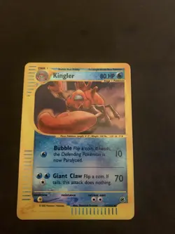 Pokemon Card Expedition Kingler 15/165 Reverse Holo LP - Image 1