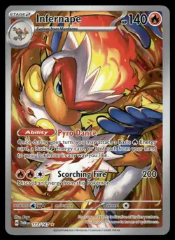 Pokemon Cards Infernape 173/167 Twilight Masquerade Illustration Rare NM - Image 1