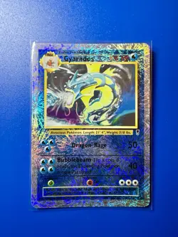 Base Set Rare Reverse Holo Gyarados Pokemon TCG Card - Image 2