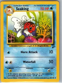 Seaking 60/130 Non Holo Base Set 2 - Pokemon Card - LP - Image 1