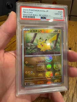 Pikachu Master Ball PSA 10 (025/165 Sv2a: Pokemon Card 151 Holo) - Japanese - Image 2