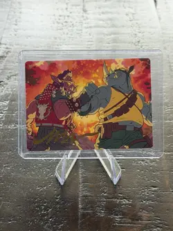 Bebop & Rocksteady Art Card GOLD SIGNATURE TMNT Magic MTG ASTMT #29 NM - Image 1