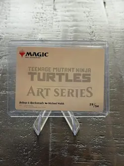 Bebop & Rocksteady Art Card GOLD SIGNATURE TMNT Magic MTG ASTMT #29 NM - Image 2