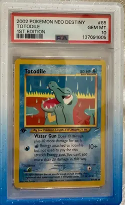 Totodile Neo Destiny 1st Edition Regular Card 85/105 PSA 10 - Image 4