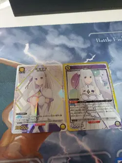 Union Arena Emilia Parallel & SR Card Good Condition Fast - Image 1