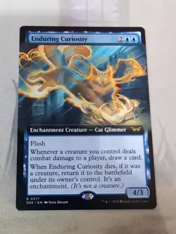 MTG - Enduring Curiosity - Extended Art Non-foil - Duskmourn: House of Horror - Image 3