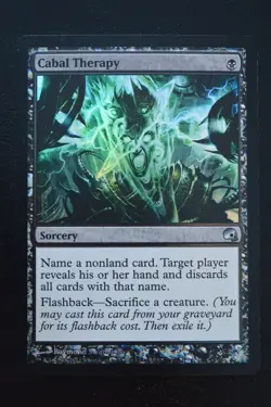 Magic The Gathering MTG CABAL THERAPY FOIL Premium Deck Series: Graveborn LP - Image 1
