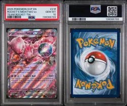 2025 POKEMON SVP EN-SV BLACK STAR PROMO #216 ROCKET'S MEWTWO TEAM ROCKET PSA 10 - Image 2
