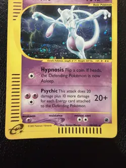 Pokemon TCG Mewtwo 20/165 Expedition Holo Rare EX With SWIRL🌀 MP - Image 2