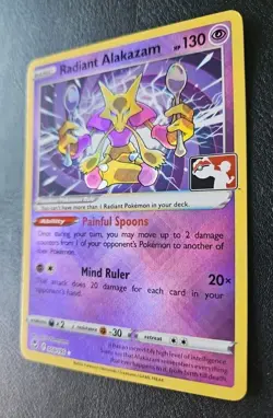 2023 Pokemon Play! Prize Pack Series 3 #059 Radiant Alakazam HOLO STAMP - Image 2
