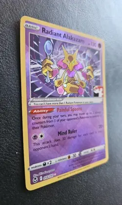 2023 Pokemon Play! Prize Pack Series 3 #059 Radiant Alakazam HOLO STAMP - Image 3