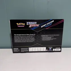 Pokemon Crown Zenith Shiny Zacian Premium Figure Collection Box 11 Booster Packs - Image 2