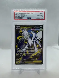 2025 POKEMON MEG EN-MEGA EVOLUTION ULTRA RARE #161 MEGA ABSOL EX PSA 10 - Image 1