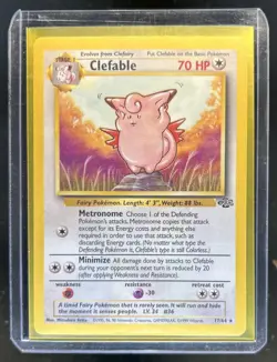 1999 Pokemon Jungle Clefable #17/64 - Image 1