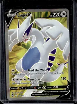 2022 Pokemon SWSH Silver Tempest Lugia V #185/195 - Image 1