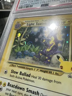 SWIRL * 2021 Pokemon TCG SWSH BSP Light TOXTRICITY-HOLO Celebrations PSA 9 #137 - Image 3