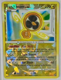 Pokemon Fan Rotom Rare Rising Rivals Cracked Ice Reverse Holo #RT1 - Image 1