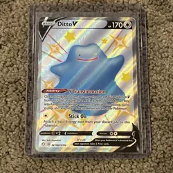 Pokemon TCG Ditto V Shining Fates SV118/SV122 Holo Shiny Holo Rare P4CK FRESH - Image 1