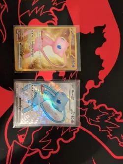 Mew ex 205 SV:151 & Mew ex 216 Paldean Fates Shiny Ultra Rare Pokemon Lot - Image 3