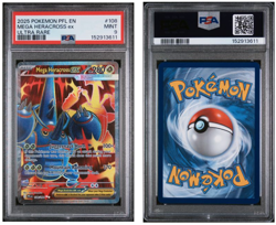MEGA HERACROSS ex ULTRA RARE 2025 POKEMON PSA 9 PFL EN-PHANTASMAL FLAMES #108 - Image 1