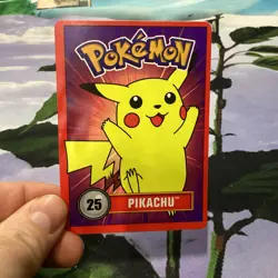 Pikachu #25 - Pokemon Promo Sticker Card 1998 - Image 1